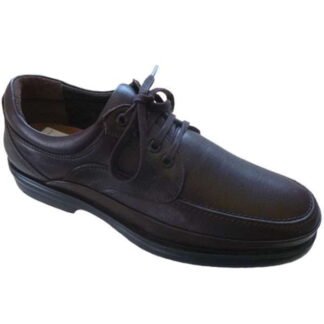 Trossman 0084 Zapato Piel Plantilla Acolchada Piso Goma Confort Antideslizante | Negro