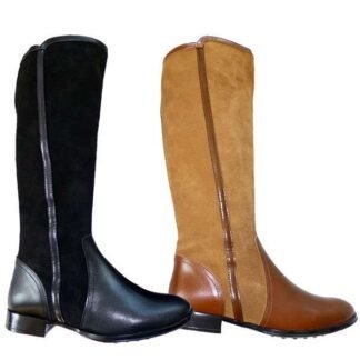 Landlady Botín Mujer Bicolor Negro y Camel | Otoño Invierno