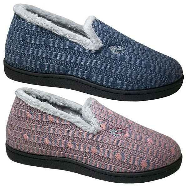 Zapatilla cerrada copete de chica PlumaFlex 38/40 Rosa 35/42 Jeans 12284
