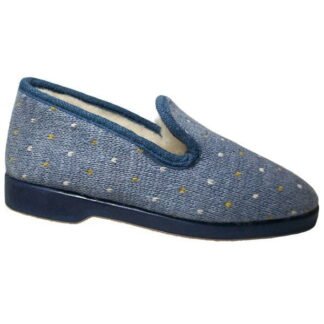 Zapatilla cerrada de lana, forrada de lana y piso planchuela Segura® Gris 1555