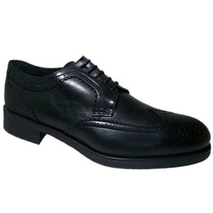 Zapato piel suave con piso de goma y forro y planta piel España 39/45 Cuero y Negro Delemier® 1602 - Imagen 2