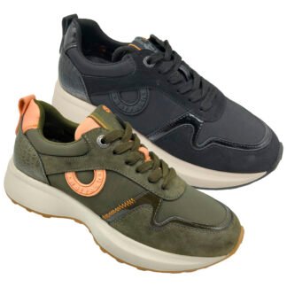 Sneakers Refresh tipo impermeable con piso gordo Kaki Negro Mujer 172942 | 36 al 41 | Diseño Urbano