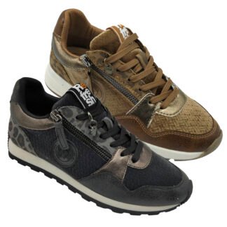 Sneakers Refresh moda Negro Camel Mujer 176107 | 36 al 41 | Diseño Urbano