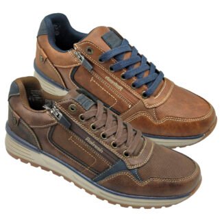Zapatos Adeportivados Refresh con cremallera y cordon Marron Camel Hombre 176763 | 39 al 45 | Diseño Urbano