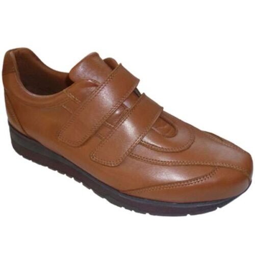 Zapato caballero piel, planta piel con sistema de amortiguador EVA, piso semicuña goma España TROSSMAN 39/45 Cuero 18015