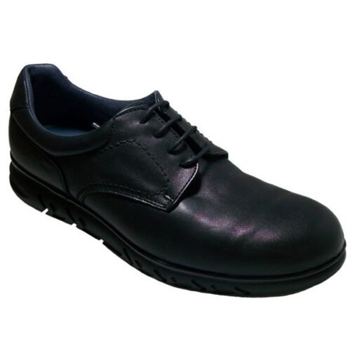 Zapato caballero piel superflexible, planta piel, forro tela y piso goma 360 España TROSSMAN 40/45 Negro 2618