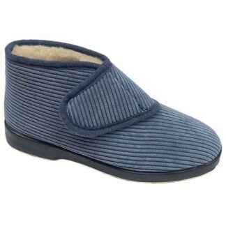 Zapatilla cerrada señora de pana forrada lana, abotinada y piso planchuela Segura® Jeans 572