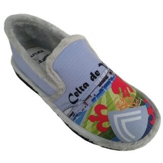 Zapatilla equipo de fútbol con elásticos y piso ligero Celeste (Celta) 5914