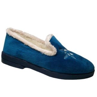 Zapatilla de mujer forrada y con velcro Aguamar 779