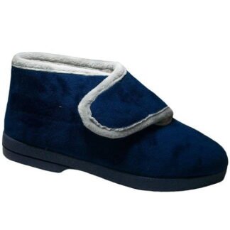 Zapatilla abotinada forrada y con velcro Marino 880