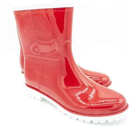 Botas de agua forro de pelo Rojo/blanco, Marino/blanco 02