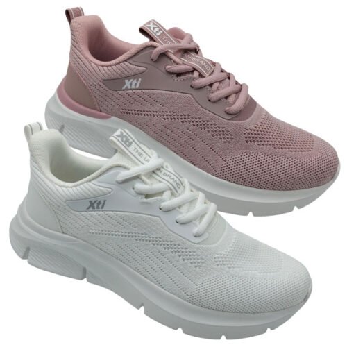 Deportivo Refresh tipo skechers cordón señora Blanco Nude